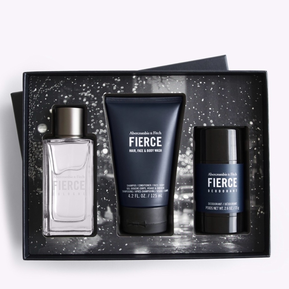 Abercrombie & Fitch Fierce Set Cologne Body Wash Deodorant